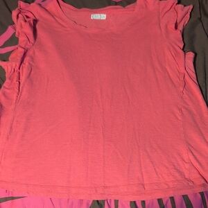 Pink Ruffle Sleeve Top